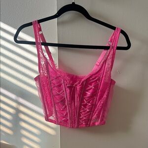 Victoria Secret Pink Lace Corset Top